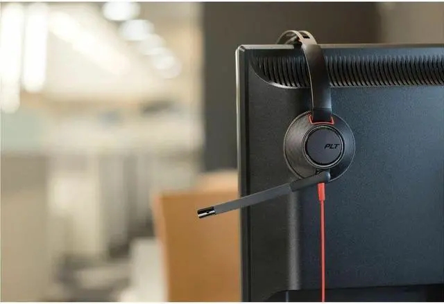 Alt view image 4 of 5 - Poly Blackwire C5210 USB-C Headset + Inline Cable TAA - Mono - USB Type C, Mini-phone (3.5mm) - Wired - 32 Ohm - 20 Hz - 20 kHz - Over-the-head - Monaural - 7.10 ft Cable - Noise Canceling - Black - T