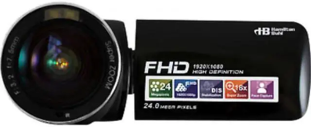 Alt view image 16 of 20 - HamiltonBuhl ActionPro 30MP, 18x Digital Zoom, 2.7K High-Definition Digital Camcorder HDV17BK