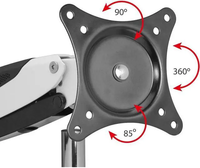 Alt view image 13 of 18 - Siig Inc Full-Motion Easy Access Single Monitor Desk Mount - White