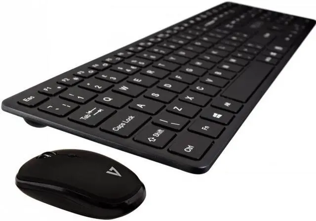 Alt view image 6 of 8 - V7 Bluetooth Slim Keyboard and Mouse Combo CKW550USBT
