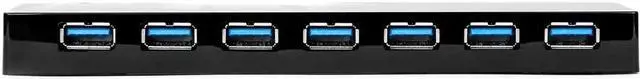 Alt view image 3 of 8 - Rocstor 7-port USB Hub - USB 3.0 - External - 7 USB Port(s) - 7 USB 3.0 Port(s) 2 CHARGING PORTS - 2 X 1.5A