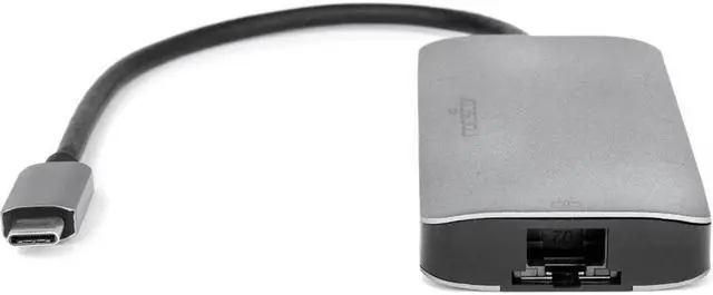 Alt view image 5 of 11 - Rocstor Premium USB-C Hub with USB-A, Gigabit Ethernet & USB-C 100W PD - USB 3.0 Type C - External - 4 USB Port(s) - 1 Network (RJ-45) Port(s) - 3 USB 3.0 Port(s) - PC, Mac, Linux, Android, Chrome OS