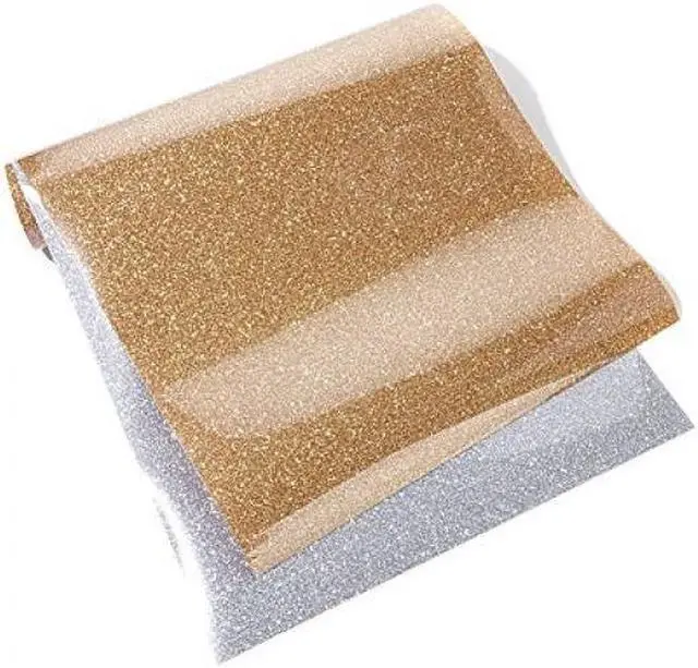 Alt view image 3 of 3 - Cricut Glitter Iron-On 12x38" Gold/Silver 2003211