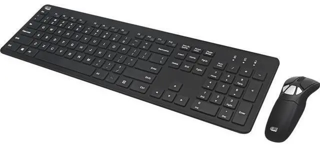 Alt view image 4 of 10 - Adesso Ads Adesso Air Mouse Go Plus with Full Size Keyboard - USB Scissors Wireless 2.40 GHz Keyboard