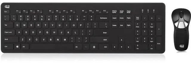 Alt view image 8 of 10 - Adesso Ads Adesso Air Mouse Go Plus with Full Size Keyboard - USB Scissors Wireless 2.40 GHz Keyboard