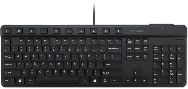 Alt view image 9 of 12 - Kensington Simple Solutions Wired Keyboard with Smart Card Reader K55115US