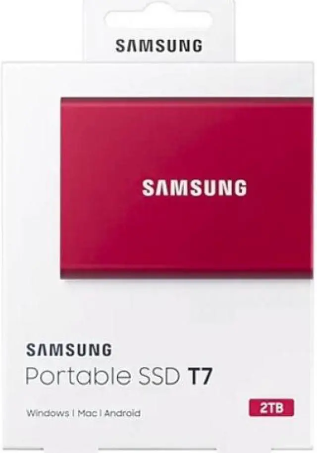 Alt view image 8 of 12 - Samsung - T7 2TB External USB 3.2 Gen 2 Portable SSD with Hardware Encryption...