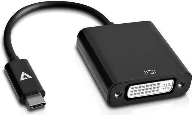 Alt view image 8 of 13 - V7 Black Usb Video Adapter Usb-C Male To Dvi-I Female