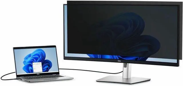 Alt view image 4 of 8 - Kensington FP340UW-DE Privacy Screen for Dell 34" P3424WE Curved Monitor - For 34" Widescreen LCD Monitor - 21:9 - Glare Resistant, Fingerprint Resistant, Odor Resistant, Stain Resistant, Sc