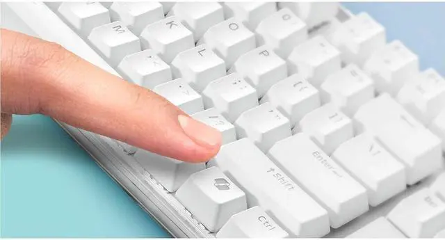 Alt view image 5 of 8 - EasyTouch 680UW Keyboard White AKB680UW