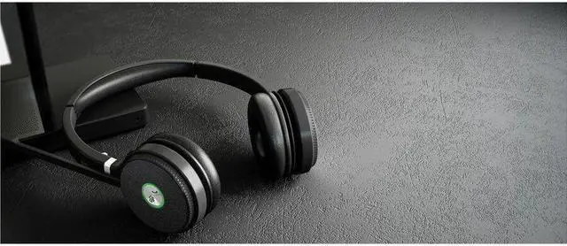 Alt view image 2 of 14 - Yealink WH62 Headset - Microsoft Teams Certification - Stereo - Wireless - DECT - 524.9 ft - 32 Ohm - 20 Hz - 20 kHz - On-ear, Over-the-head - Binaural - Ear-cup