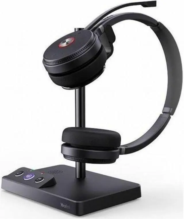 Alt view image 5 of 14 - Yealink WH62 Headset - Microsoft Teams Certification - Stereo - Wireless - DECT - 524.9 ft - 32 Ohm - 20 Hz - 20 kHz - On-ear, Over-the-head - Binaural - Ear-cup