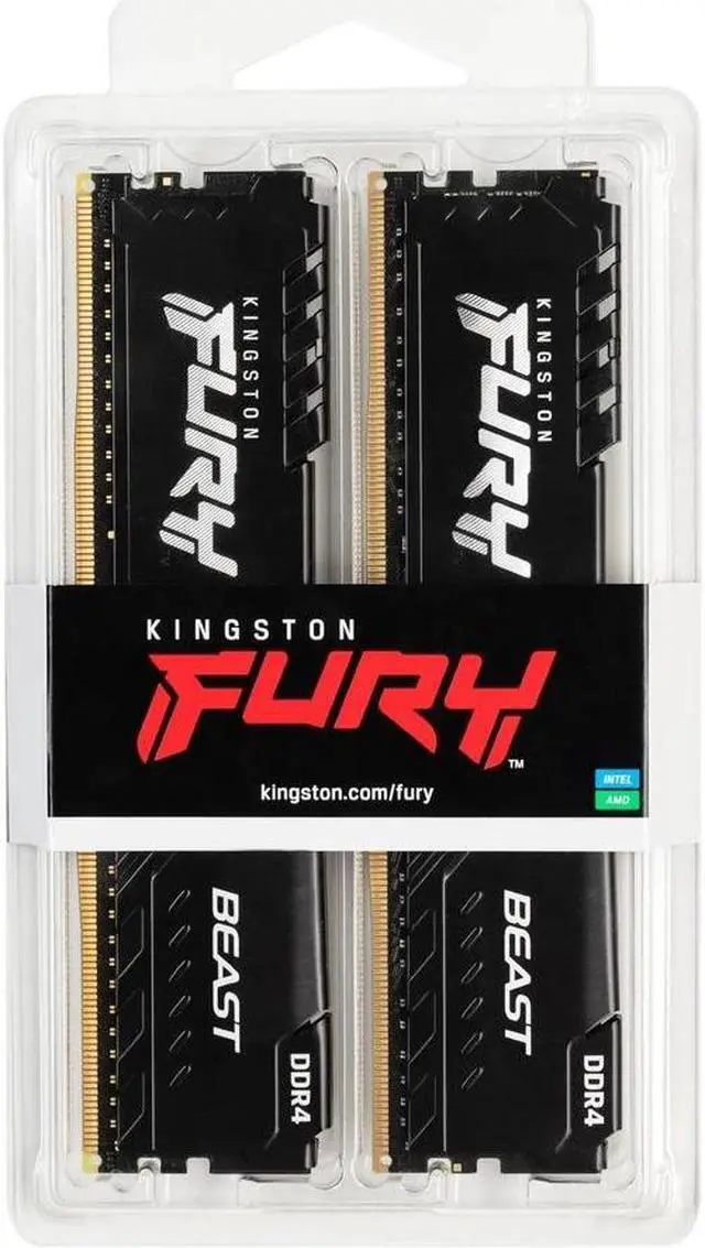 Alt view image 5 of 7 - 16GB 3200MHz DDR4 CL16 DIMM (Kit of 2) Fury Beast Black