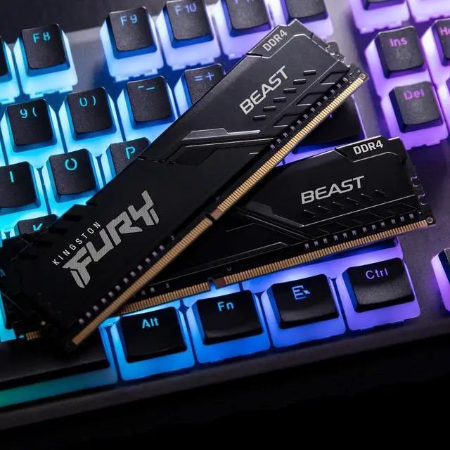 Alt view image 7 of 7 - 16GB 3200MHz DDR4 CL16 DIMM (Kit of 2) Fury Beast Black