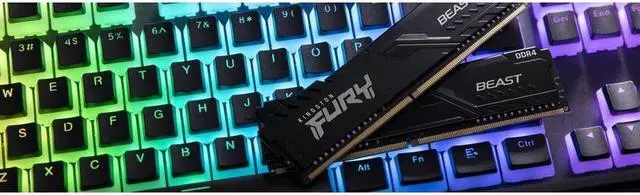 Alt view image 3 of 7 - 16GB 3200MHz DDR4 CL16 DIMM (Kit of 2) Fury Beast Black