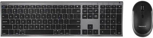 Alt view image 2 of 9 - Macally Premium Bluetooth Keyboard And Mouse For Mac | Compatible Apple Wireless Keyboard And Mouse Combo (110 Keys Multi-Device Rechargeable) Keyboard Mouse For Macbook Pro/Air And Imac - Space Gray