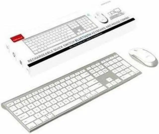 Alt view image 2 of 15 - Macally Premium Bluetooth Keyboard And Mouse For Mac | Compatible Apple Wireless Keyboard And Mouse Combo (110 Keys Multi-Device Rechargeable) Keyboard Mouse For Macbook Pro/Air And Imac