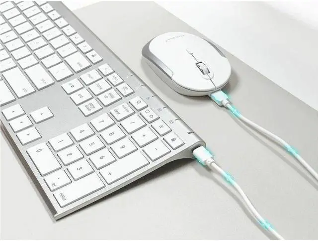 Alt view image 5 of 15 - Macally Premium Bluetooth Keyboard And Mouse For Mac | Compatible Apple Wireless Keyboard And Mouse Combo (110 Keys Multi-Device Rechargeable) Keyboard Mouse For Macbook Pro/Air And Imac