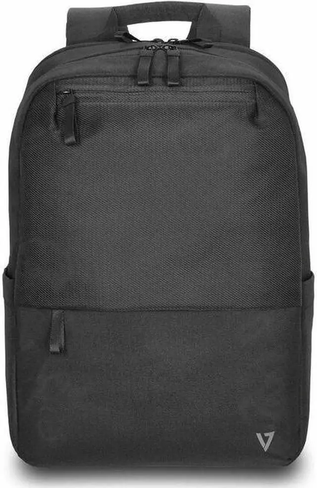 Alt view image 7 of 13 - V7 Eco-Friendly CBP16-ECO2 Carrying Case (Backpack) for 15.6" to 16" Notebook - Black - rPET Polyester Body - Shoulder Strap - 4.9" Height x 16.9" Width x 11.4" Depth - 5.55 gal Volume Capacity