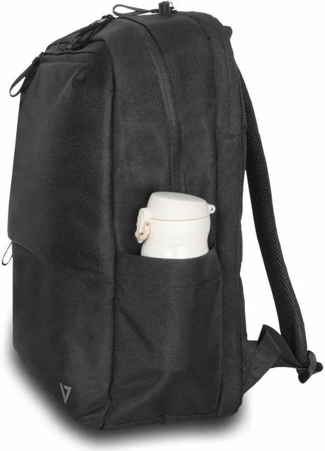 Alt view image 10 of 13 - V7 Eco-Friendly CBP16-ECO2 Carrying Case (Backpack) for 15.6" to 16" Notebook - Black - rPET Polyester Body - Shoulder Strap - 4.9" Height x 16.9" Width x 11.4" Depth - 5.55 gal Volume Capacity