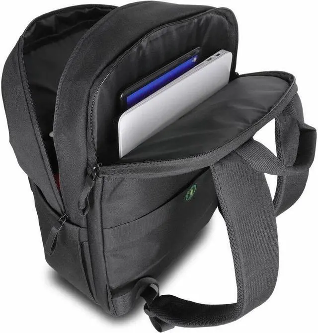 Alt view image 9 of 13 - V7 Eco-Friendly CBP16-ECO2 Carrying Case (Backpack) for 15.6" to 16" Notebook - Black - rPET Polyester Body - Shoulder Strap - 4.9" Height x 16.9" Width x 11.4" Depth - 5.55 gal Volume Capacity