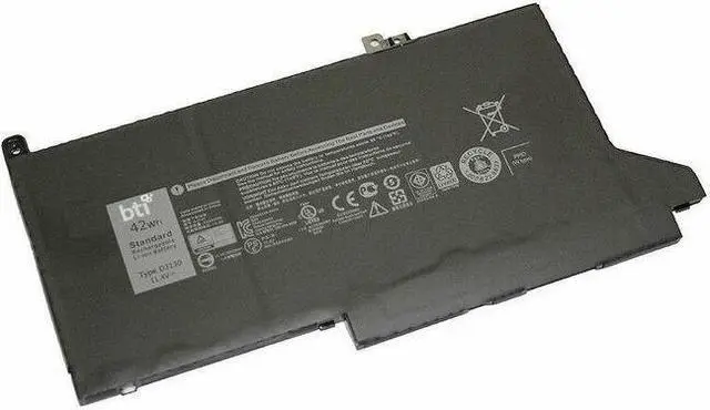 Main image of BTI 451-BBZL-BTI 11.4V 42WHR LI-ION BATTERY 0DJ1J0, C27RW, 0NF0H, DJ1J0, 451-BBZL, PGFX4, 451-BCJO LATITUDE 7280, LATITUDE 7480, LATITUDE 7290, LATITUDE 7380, LATITUDE 7390 - Compatible OEM: 0DJ1J0, C