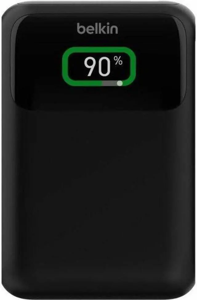 Alt view image 3 of 12 - Belkin 65W 3-port USB Power Bank w/ Digital Display - 20K mAh - 2xUSB-C, 1xUSB-A - Portable Charger - w/ USB-C to USB-C Cable - Black - For Universal, Smartphone, Tablet PC, Notebook, iPad, iPad Pro,