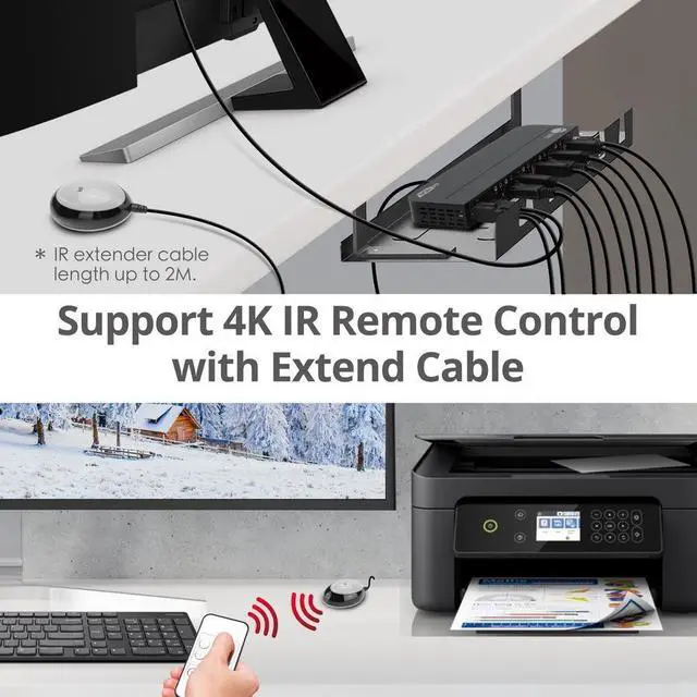 Alt view image 10 of 15 - SIIG 4x1 DisplayPort 4K KVM USB 3.0 Switch with Remote Control