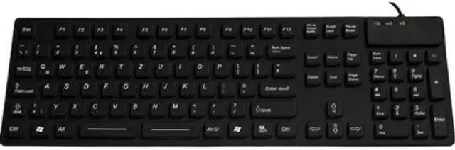 Alt view image 5 of 11 - Waterproof Industrial Medical USB Keyboard with Clear Silicon Keyboard Cover