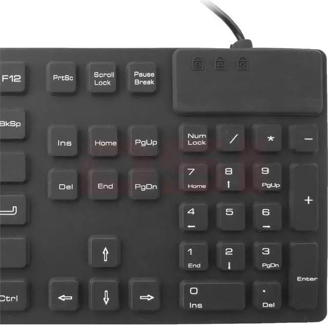 Alt view image 6 of 11 - Waterproof Industrial Medical USB Keyboard with Clear Silicon Keyboard Cover