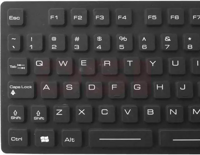 Alt view image 4 of 11 - Waterproof Industrial Medical USB Keyboard with Clear Silicon Keyboard Cover