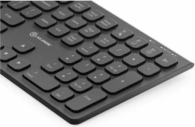 Alt view image 7 of 8 - Alogic Echelon USB-C Rechargeable Wireless Mouse and Keyboard for Windows - USB Type A Wireless Bluetooth/RF 5.0 2.40 GHz Keyboard - USB Type A Wireless Bluetooth/RF Mouse - Cut, Copy, Paste, Email, C
