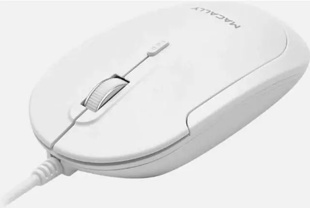 Alt view image 6 of 10 - Macally USB-C Optical Quiet Click Mouse for Mac/PC White UCDYNAMOUSEW