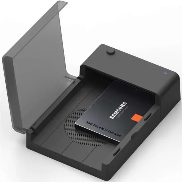 Alt view image 13 of 15 - SABRENT EC-DFFN 2.5" & 3.5" SATA USB 3.0 USB 3.0 to SATA External Hard Drive Lay-Flat Docking Station with Built-in Cooling Fan