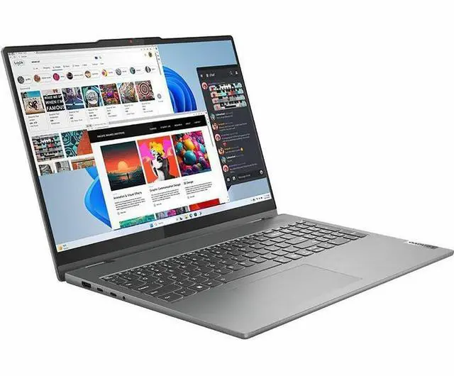 Alt view image 3 of 5 - Lenovo IdeaPad 5 16IRU9 83DU0006US 16" Touchscreen Convertible 2 in 1 Notebook - Intel Core 5 120U - 16GB - 512GB SSD - Windows 11 Home - Luna Gray - Webcam - IEEE 802.11ax Wireless  83DU0006US