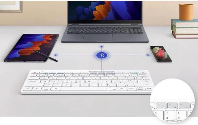 Alt view image 15 of 16 - samsung official smart keyboard trio 500 (ej-b3400uwegus), white - us model