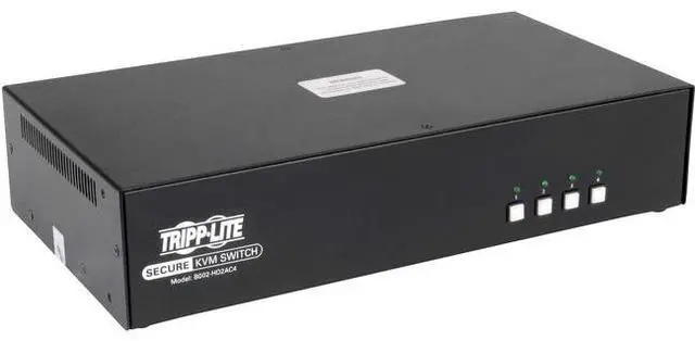 Alt view image 8 of 12 - Tripp Lite B002-HD2AC4 HDMI to DisplayPort Dual Monitor Secure KVM Switch - 4 Port, 4K NIAP PP3.0 Certified & Audio