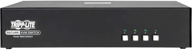 Alt view image 10 of 12 - Tripp Lite B002-HD2AC4 HDMI to DisplayPort Dual Monitor Secure KVM Switch - 4 Port, 4K NIAP PP3.0 Certified & Audio
