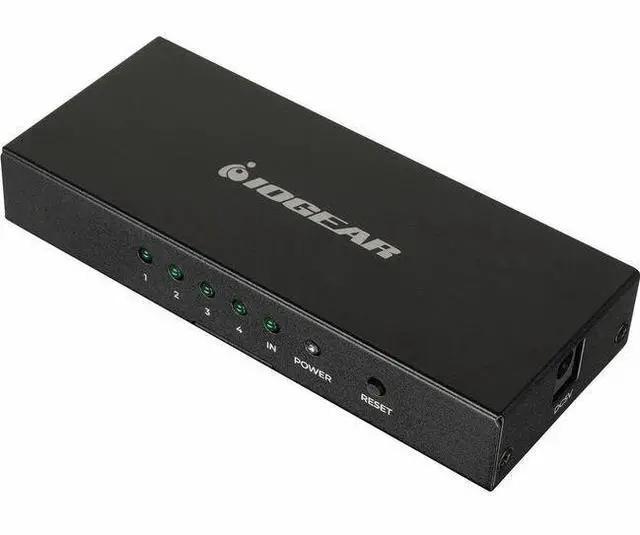 Main image of IOGEAR 8K 4-Port HDMI Splitter - 60 Hz to 60 Hz - 7680 x 4320 - 1 x HDMI In - 4 x HDMI Out - Metal