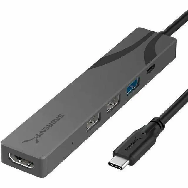 Alt view image 8 of 14 - SABRENT Multi-Port USB-C Hub with Power Delivery and HDMI Out, 3 USB A Ports [HB-SHPU]