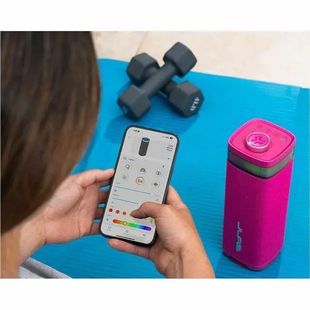 Alt view image 12 of 14 - JLab JBuds Party Portable Bluetooth Speaker System - 30 W RMS - Pink - 60 Hz to 20 kHz - Battery Rechargeable