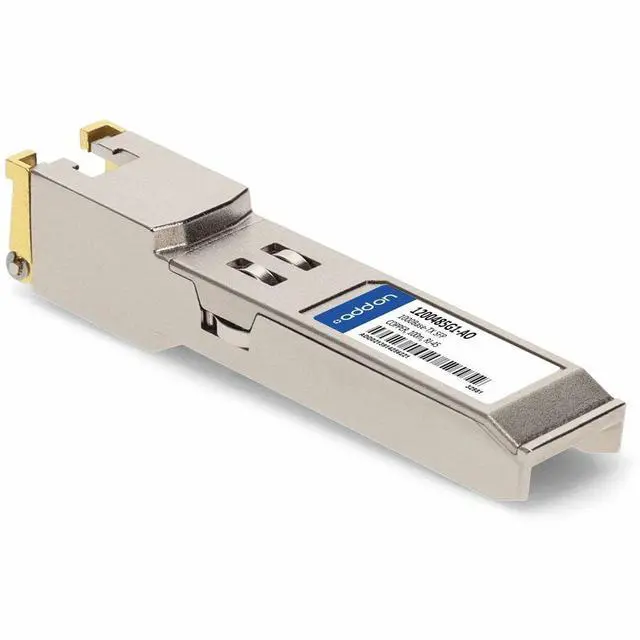 Alt view image 3 of 7 - AddOn AdTran 1200485G1 Compatible TAA Compliant 10/100/1000Base-TX SFP Transceiver [Copper, 100m, RJ-45] (1200485g1-ao)