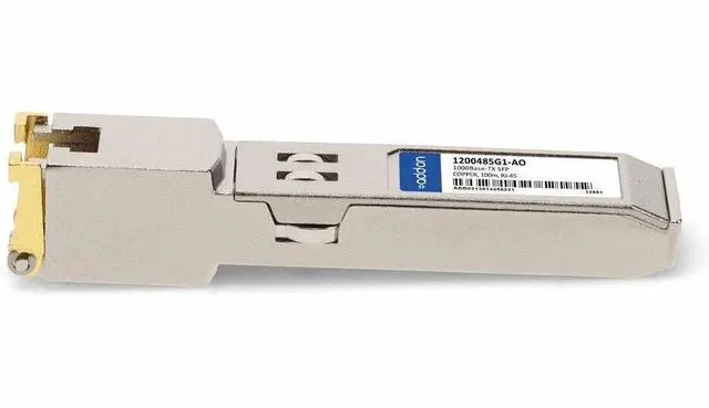 Alt view image 6 of 7 - AddOn AdTran 1200485G1 Compatible TAA Compliant 10/100/1000Base-TX SFP Transceiver [Copper, 100m, RJ-45] (1200485g1-ao)