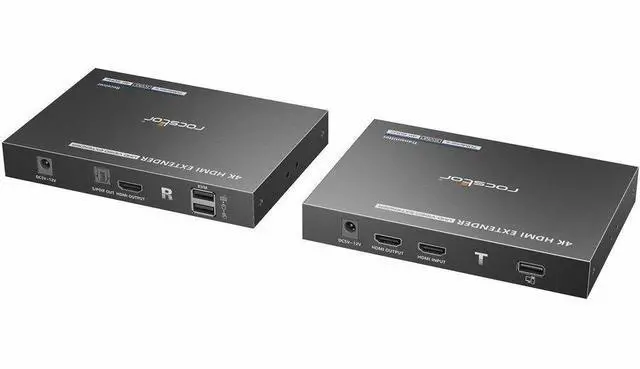 Alt view image 10 of 10 - Rocstor TrueReach 4K@60Hz HDMI Extender over CAT6/CAT6a/Cat7 Ethernet Cable – up to 230ft Point to Point Extender