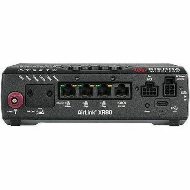Alt view image 3 of 3 - Sierra Wireless AirLink XR80 2 SIM Ethernet, Cellular Modem/Wireless Router - 5G - LTE, HSDPA+, LTE Cat 20, HSPA+ - 3x Network Port - 1x Broadband Port - USB - 5 Gigabit Ethernet - 1105223