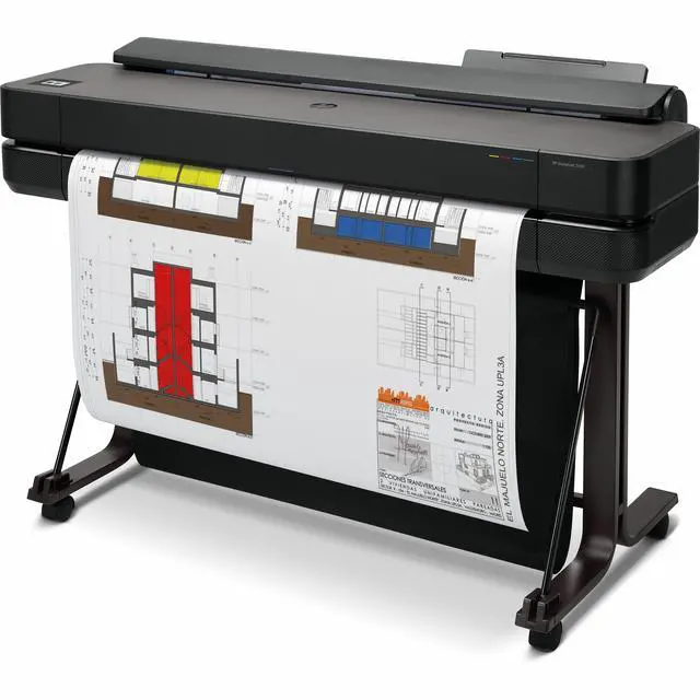Alt view image 6 of 7 - HP Designjet T650 A0 Inkjet Large Format Printer - Includes Printer - 36" Print Width - Color - 25 Second Color Speed - 2400 x 1200 dpi - 1 GB - USB - Ethernet - Wireless LAN - Wi-Fi Direct - Pri