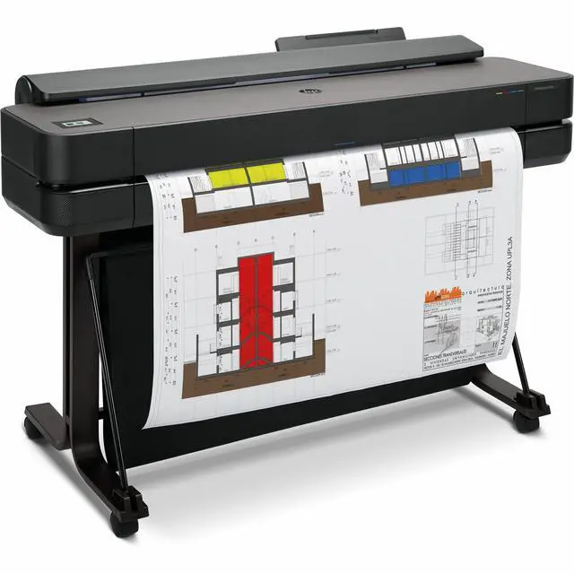 Alt view image 3 of 7 - HP Designjet T650 A0 Inkjet Large Format Printer - Includes Printer - 36" Print Width - Color - 25 Second Color Speed - 2400 x 1200 dpi - 1 GB - USB - Ethernet - Wireless LAN - Wi-Fi Direct - Pri