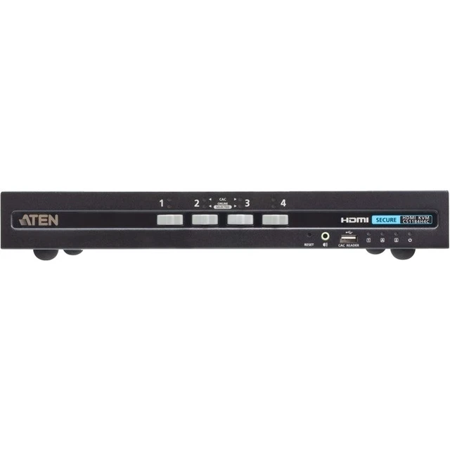 Alt view image 3 of 4 - Aten 4-Port USB HDMI Single Display PP4.0 Secure KVM w/ CAC Support - CS1184H4C