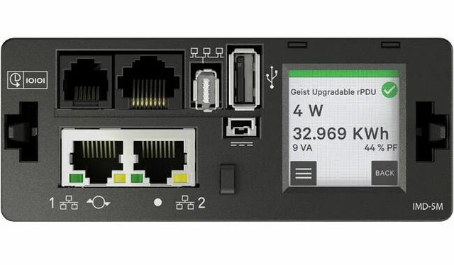 Main image of Vertiv Geist Switched Rack PDU with Next Generation IMD - 1U| 30A| 208V| (12) Combination C13/C19 Receptacles| NEMA L6-30P Plug| 4.9kW| VP5N31A1 - Redundant Power-Sharing Port | High-Contrast Display