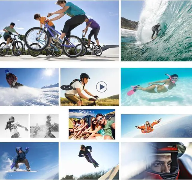 Alt view image 3 of 8 - AKASO EK5000 1080p WIFI Sports Action Camera 12MP HD Waterproof Camcorder - 2 Inch LCD Screen 170 Degree Wide Angle Len - 2 Rechargeable Batteries - 17 Mounting Kits - Durable Waterproof to 100 Feet (